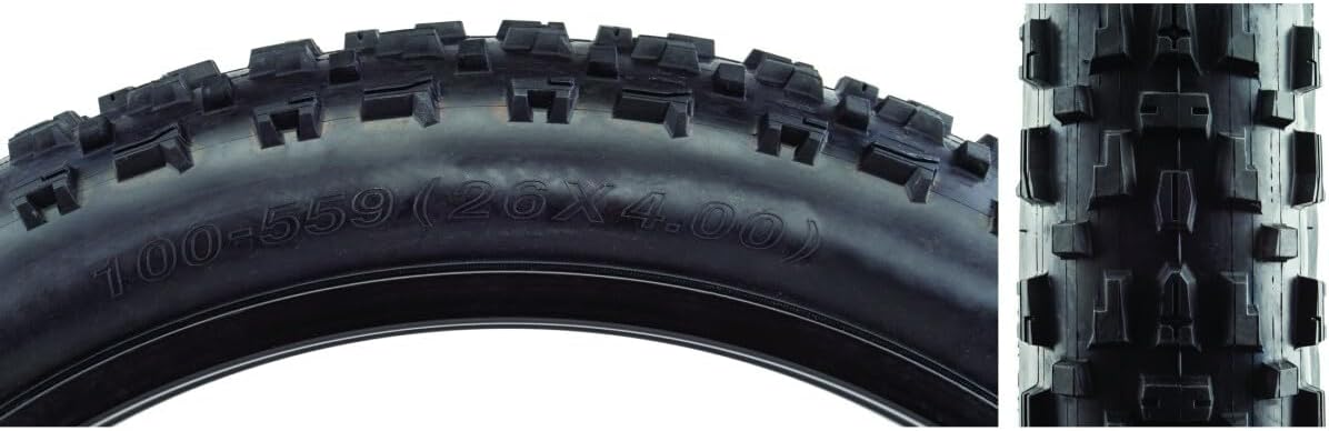 CST Toboggan Tire 26 x 4 Clincher Wire Black Reflective BMX Bike