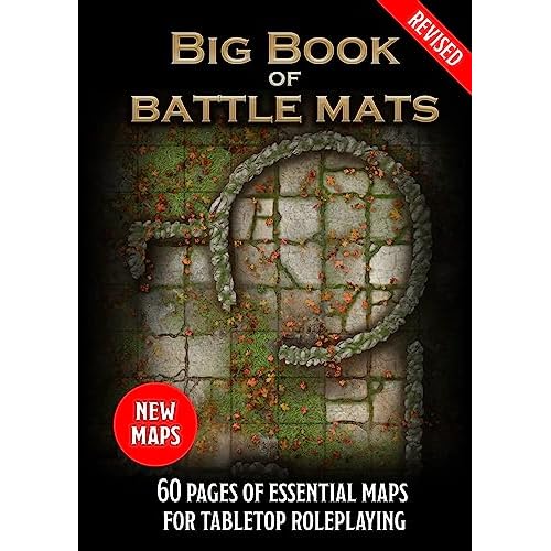 Big Book of Battle Mats Revised by Loke, Accessory for Tabletop Roleplaying Games Spiral-bound June 14, 2023