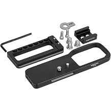 P-ZR Quick Release L Bracket Compatible with Nikon ZR Cameras, Aluminum Alloy Base Plate with Vertical Arca-Swiss Mount,1/4"-20 Threaded Holes for Tripod and Accessories