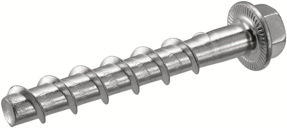 Hilti 418078 58-Inch x 3 12-Inch Kwik Hus-EZ Concrete and Masonry Screw Anchor, 15-Pack