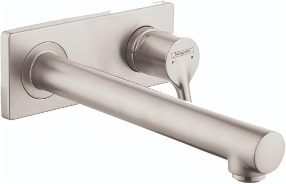 hansgrohe Talis S Modern Premium Easy Clean 1-Handle 2 4-inch Tall Bathroom Sink Faucet in Brushed Nickel, 72111821