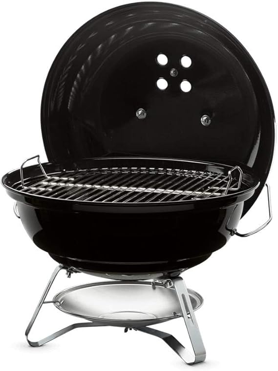 Weber Jumbo Joe Charcoal Grill, 18Inch, Black Lightweight Portable Kettle BBQ Grill with TuckNCarry Lid Lock for Camping, Tailgating & Outdoor Cooking