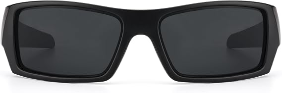 IOHLNG Sports Sunglasses Women Men Wrap Around UV Protection for Cycling Running Fishing Black Frame Grey Lens