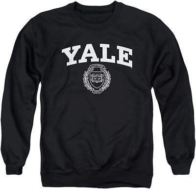Yale University Official Yale Seal Unisex Adult Crewneck Sweatshirt,Black, 3X-Large