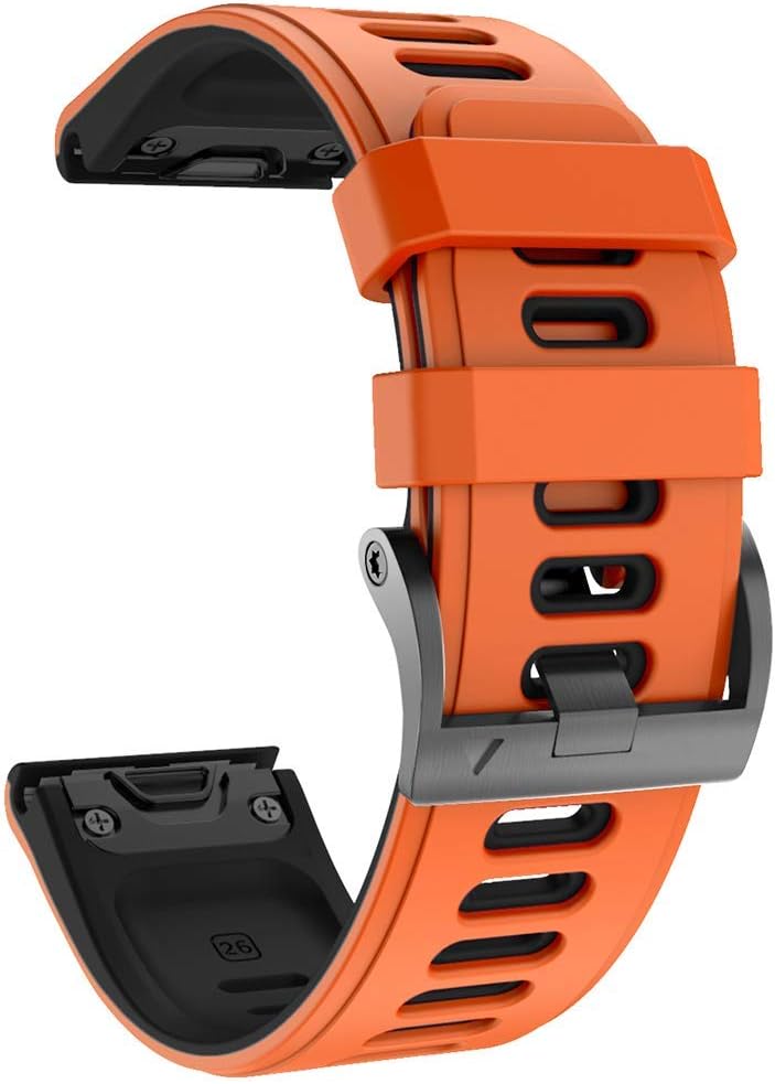 NotoCity Compatible with Fenix 6X Watchbands Silicone Sport Watch Strap for Fenix 5X5X PlusFenix 6X ProFenix 7XFenix 3Fenix 3 HRTactixDescent MK1D2 Delta PXD2 Charlie Smartwatch
