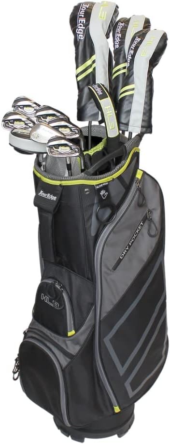 Tour Edge HL3 to-Go Mens Complete Golf Set Senior-Graphite-RH, Black/Grey/Green (HKSRGA10.B)