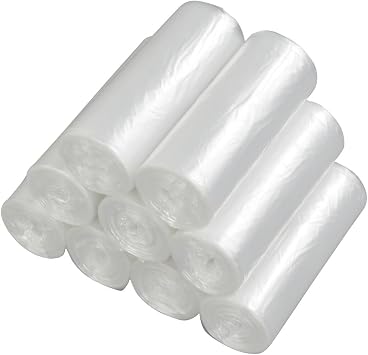 Vababa Clear 5 Gallon Garbage Bags, Trash Bags, 225 Counts