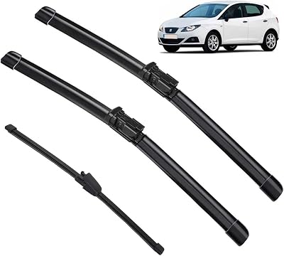 3Pcs Front & Rear Windscreen Wiper For Seat Ibiza Coupe 6J Hatchback 2017 2016 2015 2014 2013 2012 241613 Set Blades