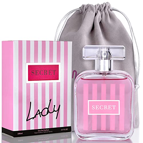NovoGlow Secret Lady for Women - Combination of Fruity & Floral Notes with Pine Tree Base - Aromatic Fragrance for All Occasions - Great Gift Choice - Elegant 100 ml bottle with Shiny Suede Pouch