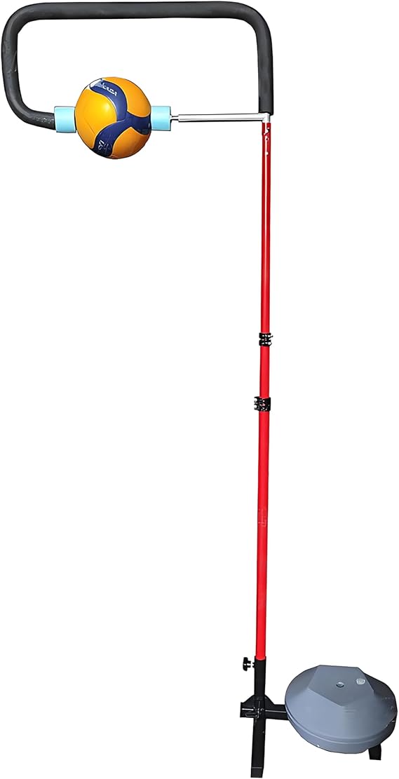 Volleyball Spike Trainer Hitting Trainer Training Equipment Practice Equipment Volleyball Rebounder Practice Poles Spike Training Equipment (for Volleyball No.5)-(No Volleyball)