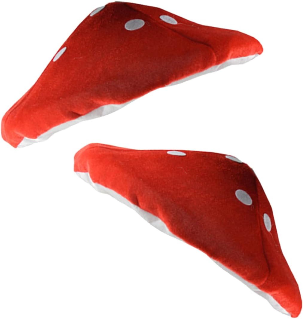 PRETYZOOM 2pcs Red Mushroom Hat for Boy Girl Funny Mushroom Costume Hats for Parties Role Play and Photography Props Creative and Safe Design Bright Color for Boy Girl