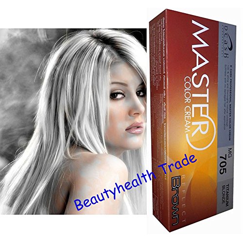Dcash Master Permanent Hair Colour Cream Dye Mg705 Titanium Blonde.Beautyhealth Trade