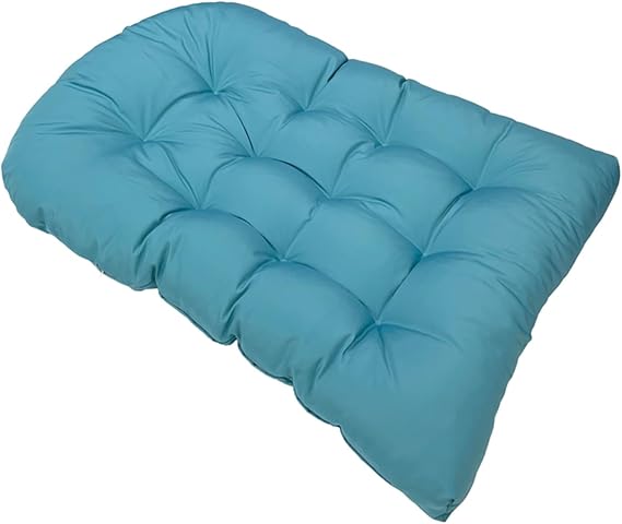 LiveGo Waterproof Egg Chair Cushion,Detachable Hanging Hammock Swing Chair Cushion, Soft Hanging Egg Chair Back Cushions Pads, for Indoor and Outdoor Garden Offices(Blue)