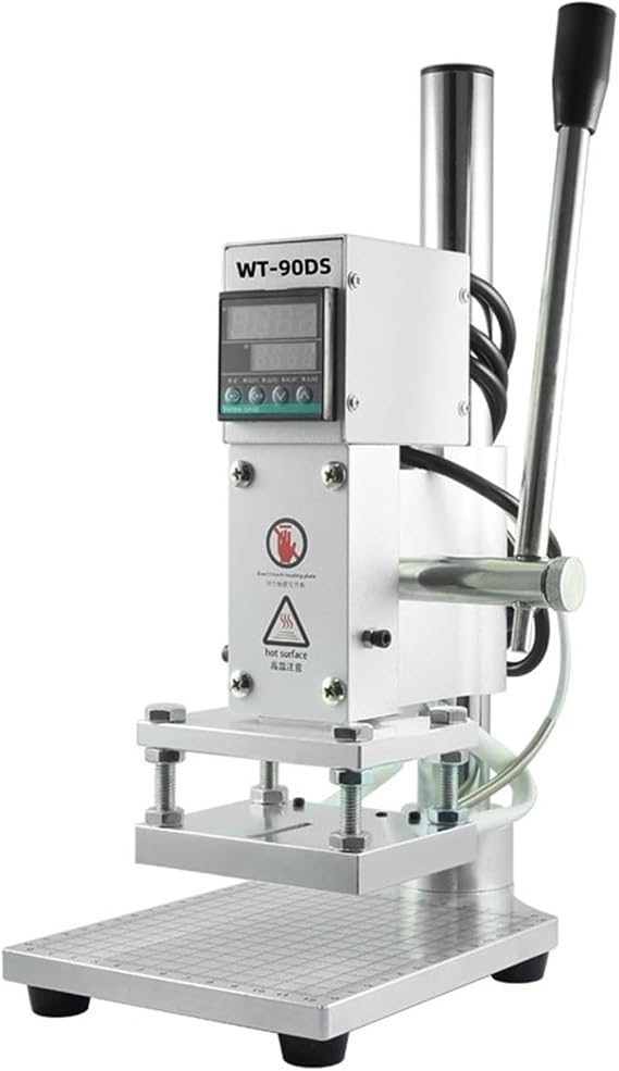 Heat Press Machine, WT-90DS Manual Hot Foil Stamping Machine, PVC Leather Paper Wood Custom Logo Embossing Bronzing Digital Heat Press Machine for Printing Heat Transfer E(100x130-1)