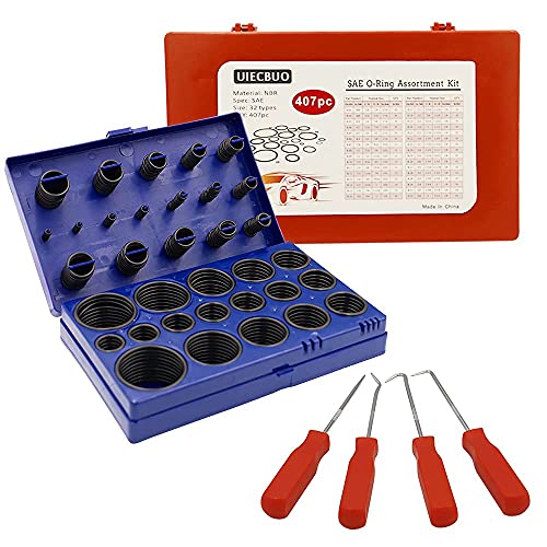 Universal O Ring Kit, 826 Piece SAEMetric O-Ring Assortment Kits Rubber NBR O Rings Gasket Set for Plumbing, Automotive and Faucet Repair  4 Piece O-Ring and Seal Remover