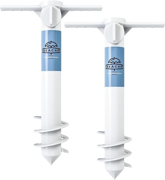 Universal Beach Umbrella Anchor, White, 10 in