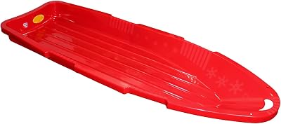 ESP 48 Sno Cruiser Toboggan – Two-Rider Sled – Tough Polyresin, Diamond-Polished Bottom – Red