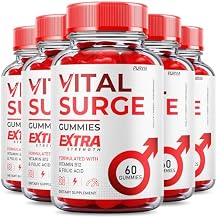 (5 Pack) Vital Surge Gummies - Official Formula - Maximum Strength Vital Surge Gummies, Vitalsurge Vitamin Supplement Gummies Advanced Wellness Support, Vital Surge Gummies Made in USA (300 Gummies)