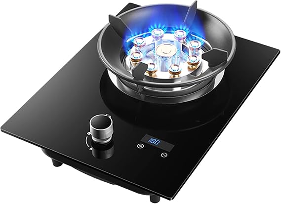 Burner Gas Cooker gas hob Built-in Gas Hob, Table Top Cooking, Natural Gas/Propane Gas,black Tempered Glass Hot Plate For Warming, Cooking, Boiling, Frying, Simmering
