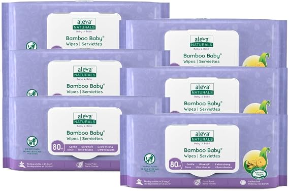 Aleva Naturals Bamboo Baby Wipes - 480 ct