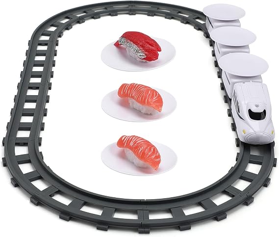 Toys: Plastic for Dining Table, Interactive Rotating Railway Playset, Electric Track for Under Christmas Tree - Perfect for Kids Boys Girls (White)