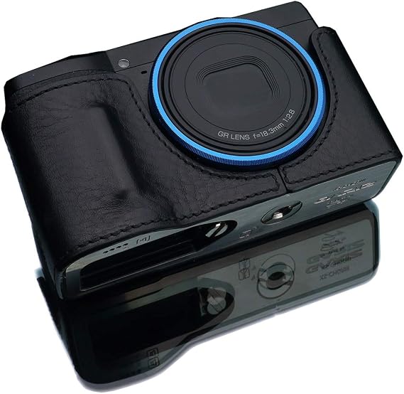 Gariz HG-GRIIIBK Genuine Leather Half Case for Ricoh GR III, Black