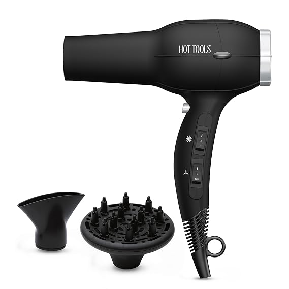 Hot Tools Pro Artist 1875 Watt Turbo Ionic Salon Hair Dryer, Black