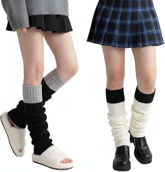 2 Pcs Leg Warmers Y2k, Leg Warmers, Y2k Accessories, Cute Kawaii Cream Legwarmers for Women Winter