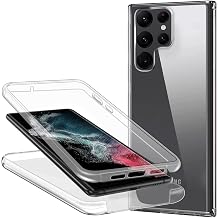 Samsung Galaxy S22 Ultra 360 Kılıf Şeffaf Ön Arka Koruma Silikon ile uyumlu