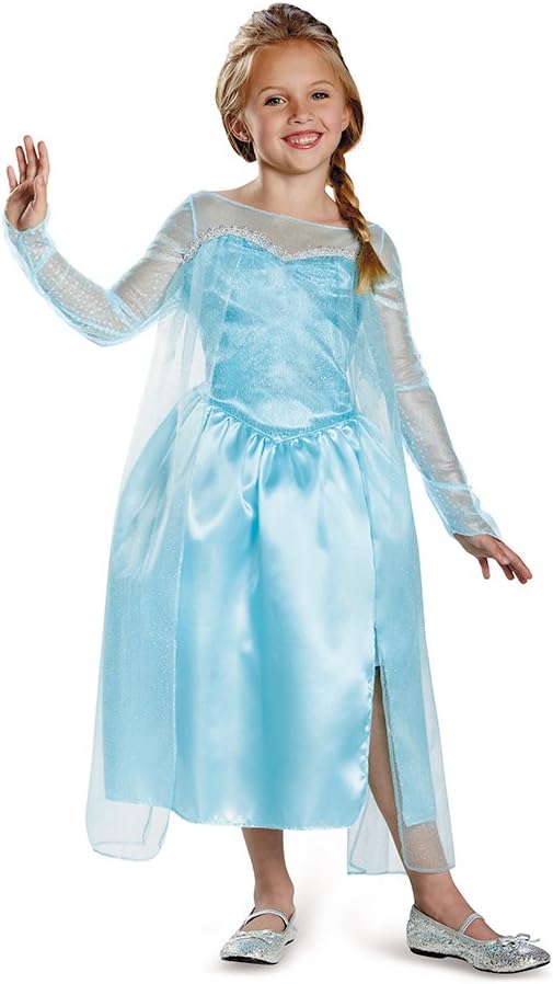 Disney's Frozen Elsa Snow Queen Gown Classic Girls Costume, X-Small/3T-4T