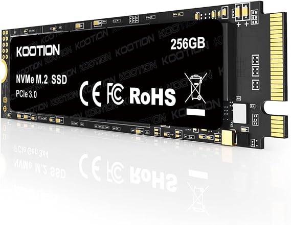 KOOTION 256GB NVMe M.2 PCIe 2280 SSD | Gen3x4 Internal Solid State Drive Hard Drive Up to 3000MB/s | Compatible with Laptop & PC Desktop