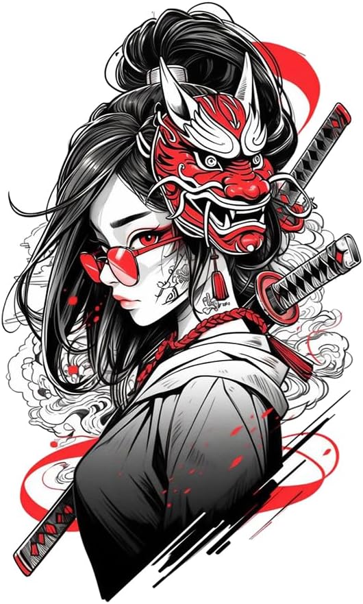 5.1" Personalized Japanese Geisha Anime Stickers Car Decals for Trunk Lid Bumper Truck Vinyl Auto Accessories