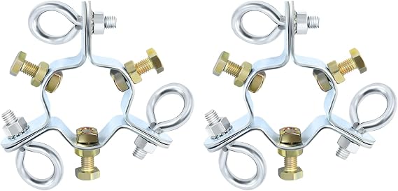 EZ 43-A Adjustable Guy Wire Clamp for 2-1/4" Heavy Duty Antenna Masts -2 PK