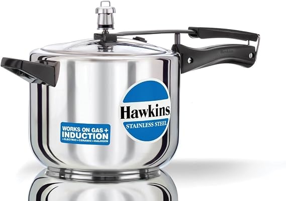 Hawkins 5 Litre Pressure Cooker, Stainless Steel Inner Lid Cooker, Induction Cooker, Silver (HSS50)