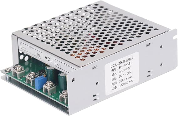 50A 1000W Step Down Module Adjustable, DC to DC Buck Module, DC25~90V Input DC2.5~50V Output, Adjustable Buck Converter Module with Cooling Fan