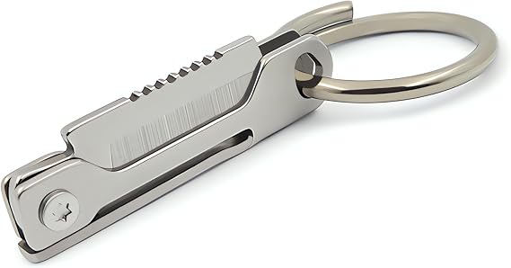 Keychain Box Opener - Made of Stainless Steel - Tiny Safe Package Cutter Tool (Keychain #1)
