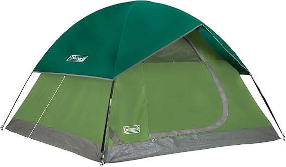 Coleman Sundome Camping Tent with Rainfly, 2/3/4/6 Person Tent Sets Up in 10 Mins, Weatherproof Shelter for Camping, Festivals, Backyard, Sleepovers, More