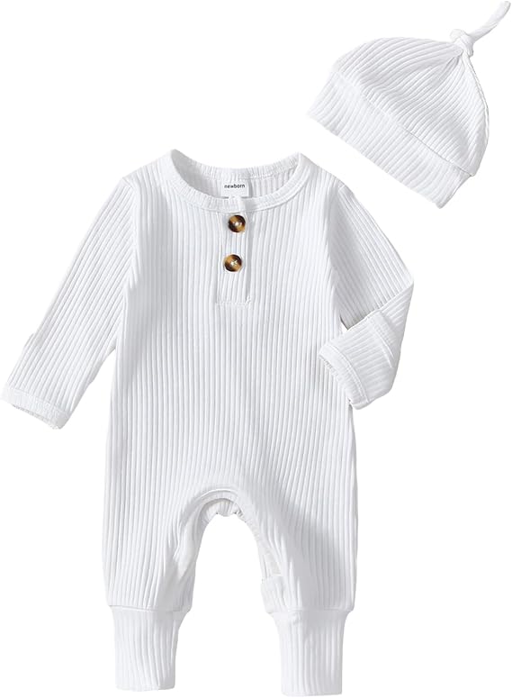 Christmas Newborn Baby Girl Boy Onesie Romper Santa Baby Ruffle Button Down Jumpsuit Infant Coming Home Outfit
