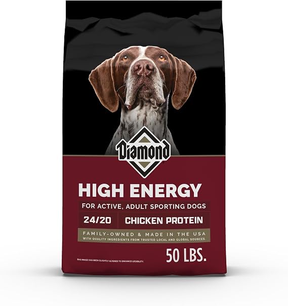 Diamond High Energy Adult Dry Dog Food, Chicken Protein, 50lb