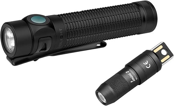 OLIGHT Imini2 Black & OLIGHT Baton 4 Pro LED Flashlight Black