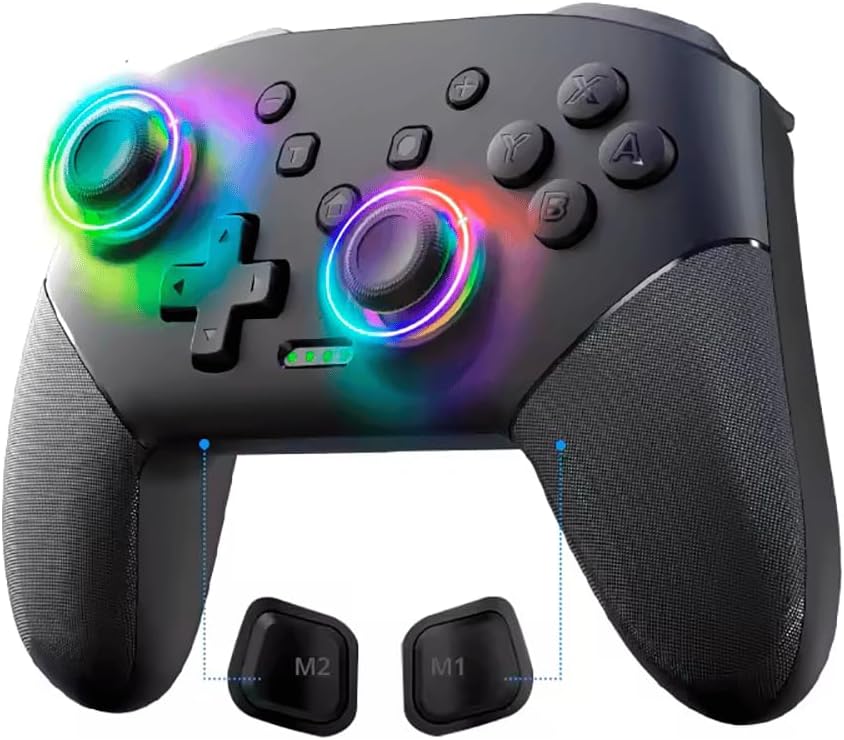 S-80 RGB Wireless Joystick Wireless Gaming Handle Gaming Handle For PCSwitchOled Nintendo Switch Compatible Pc Laptop
