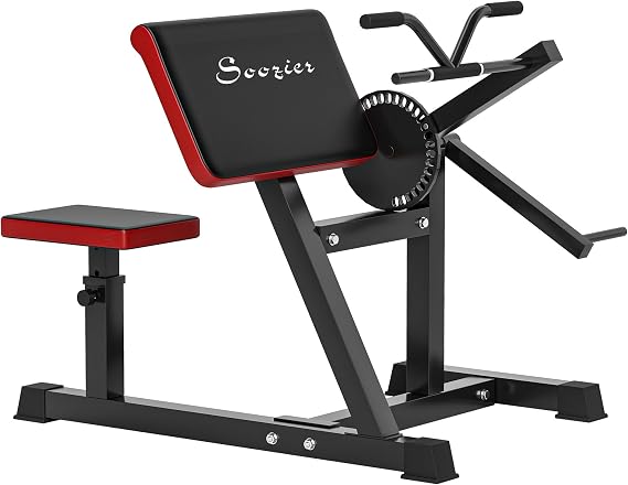 Soozier 2-in-1 Bicep Preacher Curl Bench, Preacher Curl Machine | Adjustable Seat, Elbow Cushion, Plate Loaded, Home Gym Workout