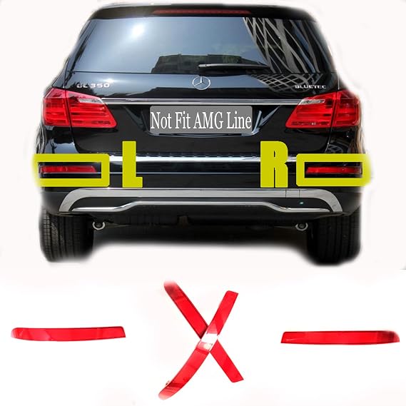 Rear Reflector for 13-18 Mercedes Benz W166 X166 GL GLS GL320 GL350 GL500 GLS320 GLS350 GLS420 GLS450 GLS500 GLS550 SUV 2013 2014 2015 2016 2017 2018 bumper Left Right Driver Side (Left)