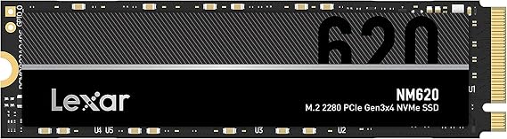 Lexar NM620 M.2 2280 PCIe Gen3x4 NVMe, 1TB dahili SSD, 3300 MB/s'ye kadar okuma, meraklılar ve oyuncular için (LNM620X001T-RNNNG)
