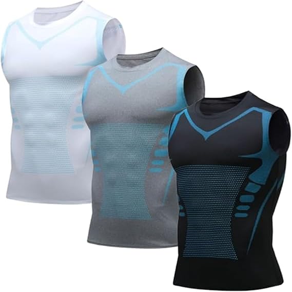 Men's V-Boost V2 Compression Vest, Slimming Shapewear Shirt, Instant Confidence Energy & Strength