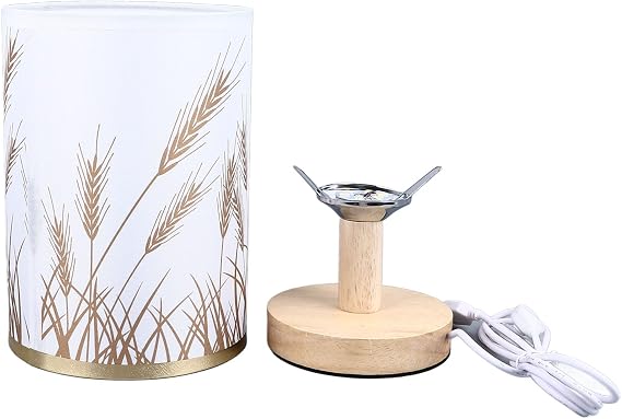 Adjustable Brightness LED , Bedside , Nightstand Lamps with Wheat Spike Lampshade, USB Powered Nightstand Desk Light for Bedroom Living Room Dorm