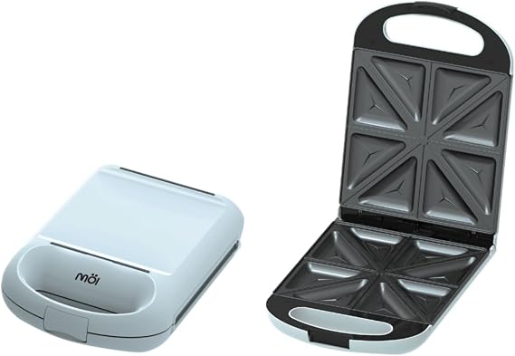MOI Sandwich Maker Non-Stick Cooking Surface | 180 Rotation & Indicator Lights - 1200W | Toaster Panini Press Grill, Grilled Cheese Maker for Breakfast Sandwiches