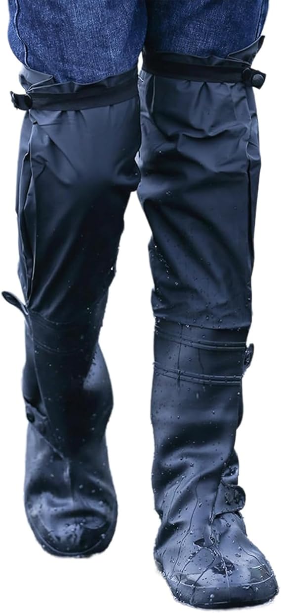 Waterproof Rain Shoe Covers | Waterproof Shoe Covers for Men Women, Boots Over Shoes - Reusable, Durable, Comfortable & Kick-Proof for Rainy and Snowy Outdoors