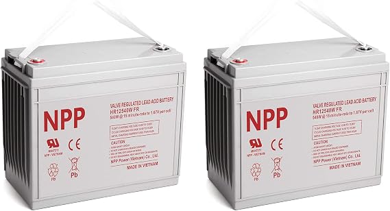 NPP HR12540W 12V 150Ah 160Ah High Rate Battery, 3240Watts Rechargeable SLA AGM UPS Battery, Deep Cycle for RV Solar Panels Smart Chargers Telecom Systems