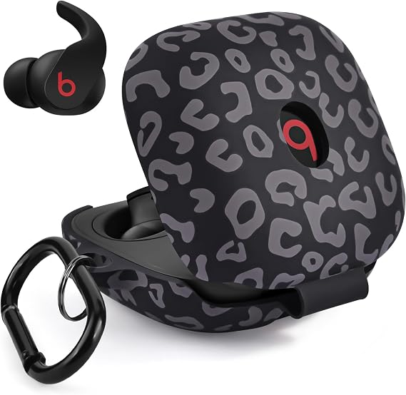 Case for Beats Fit Pro Cover, VISOOM Soft Case for Apple Beats Fit Pro 2021 Silicone Protective Beats Pro Case Shockproof Beat Pro Fit Case Logo Visible Beats Earbud Case Cover with Keychain